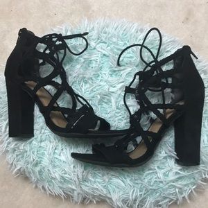 Charlotte Russe black strappy heels
